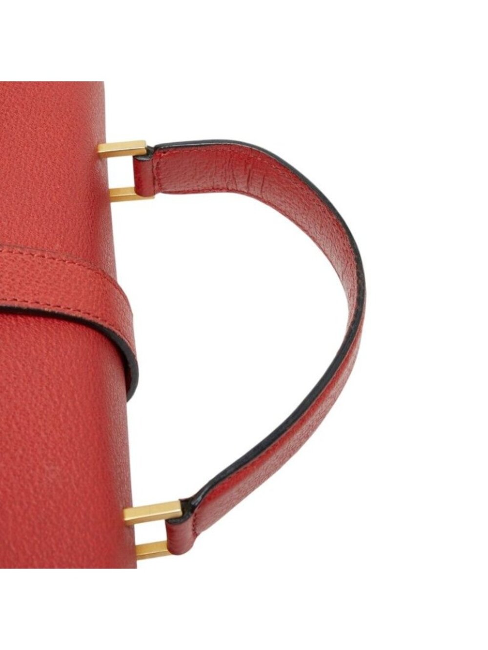Celine 2-Way Shoulder Bag Top Handle Red Leather - Picture 4 of 10